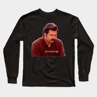 Chucking-Ron Swanson Long Sleeve T-Shirt